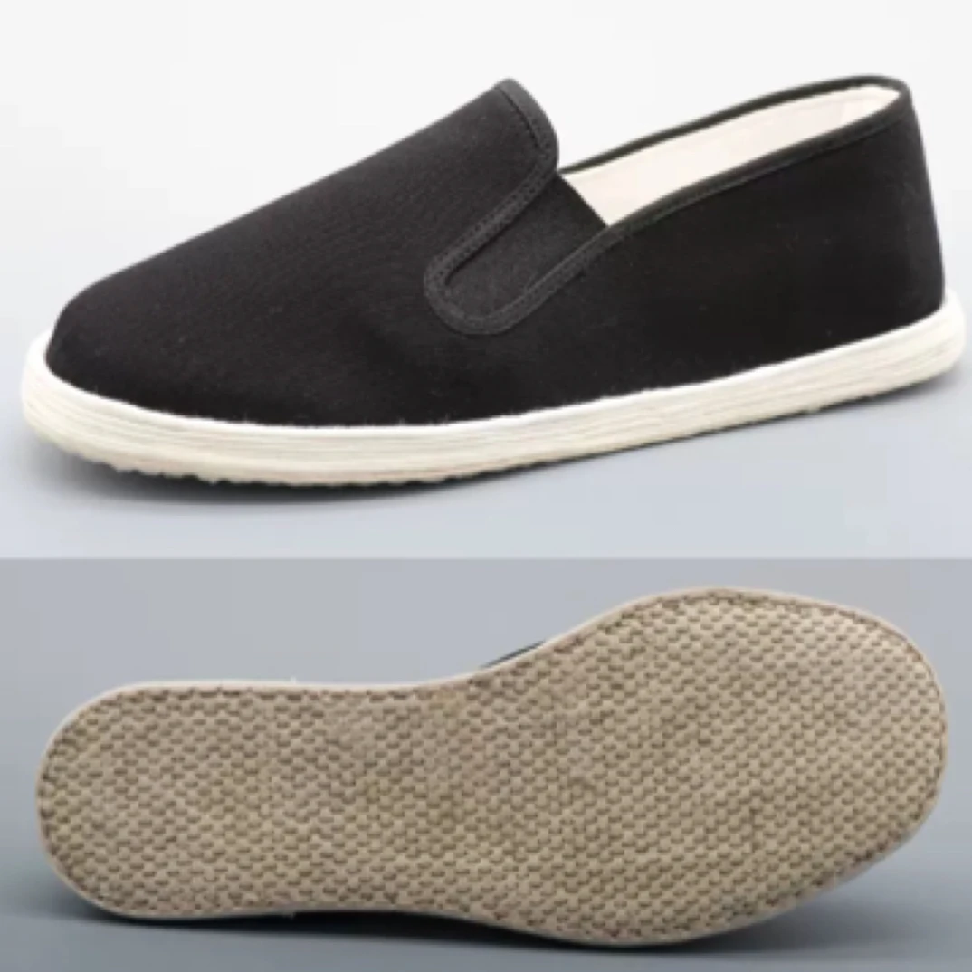 老北京传统工艺手工麻绳纳底吸汗透气百搭舒适一脚蹬千层底布鞋