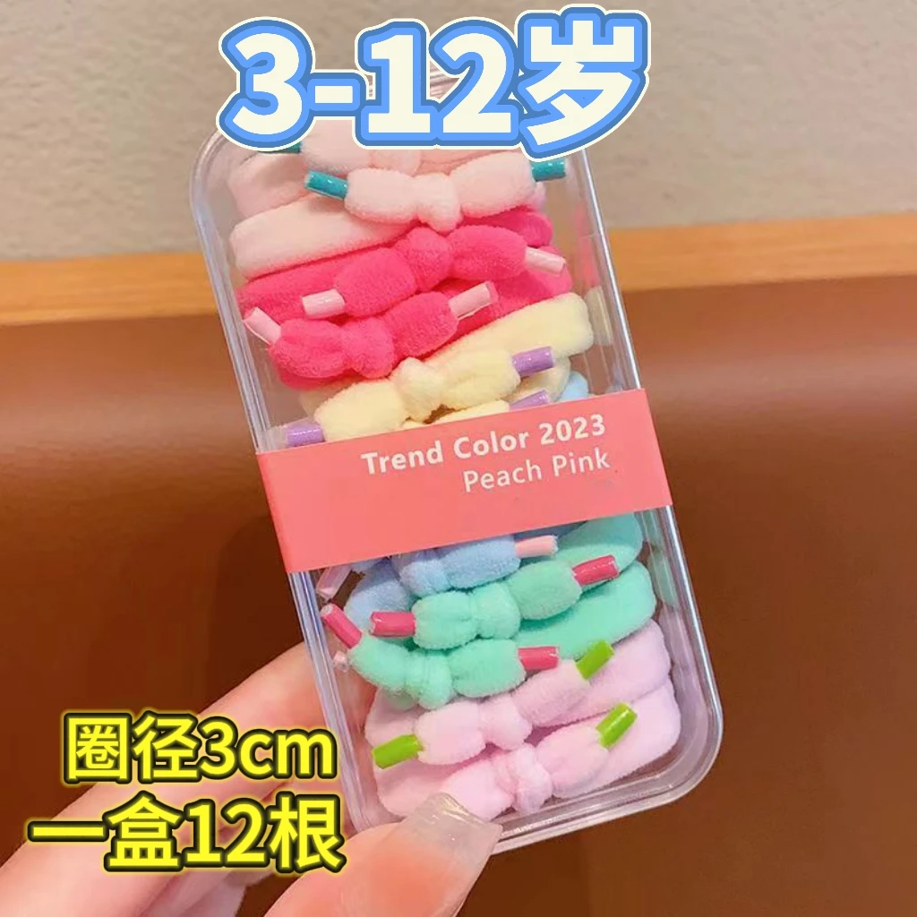 【HY-7534】3岁-12岁 中童小童火柴头彩色不伤发MM简约女孩耐用发绳
