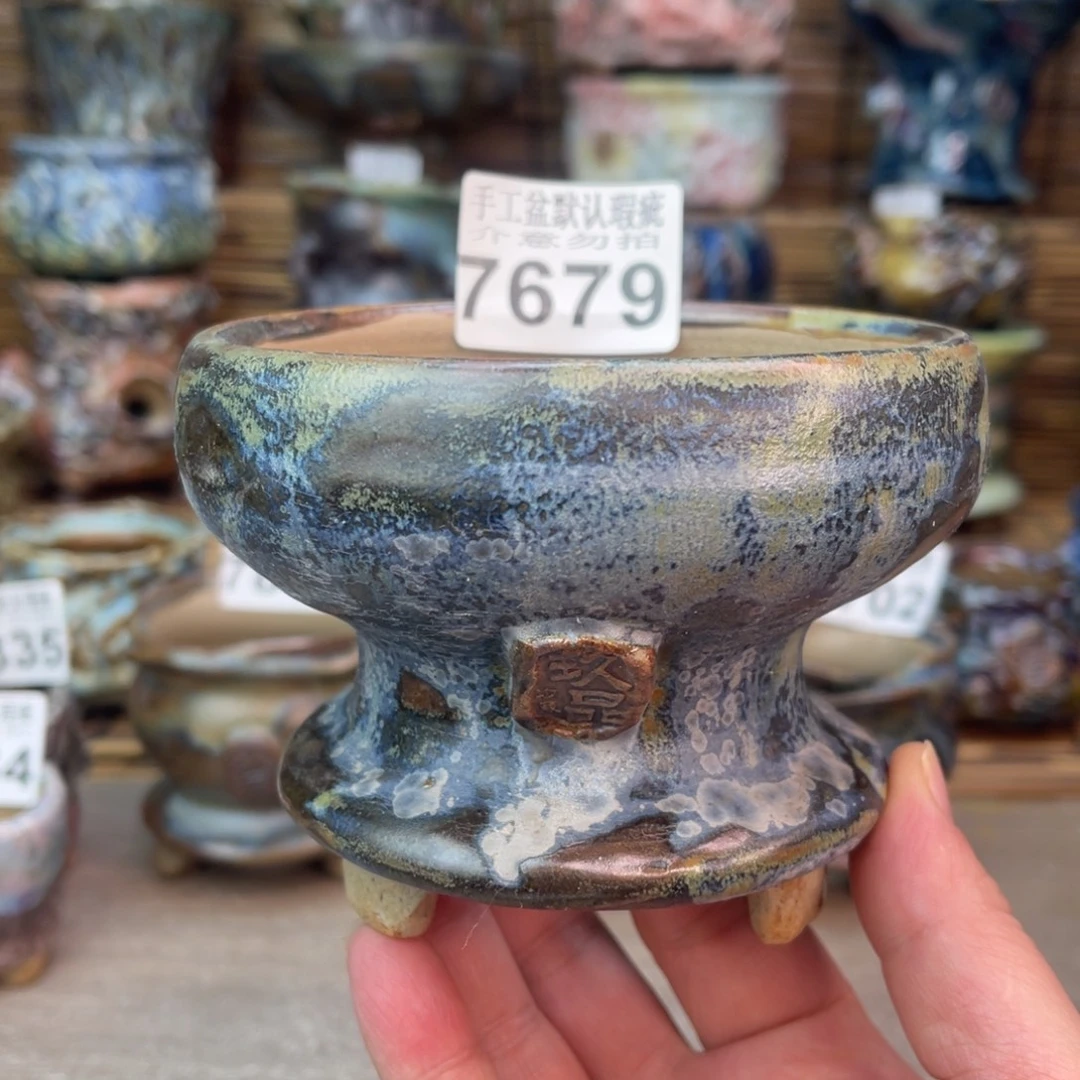 手工花盆默认瑕疵完美者勿拍