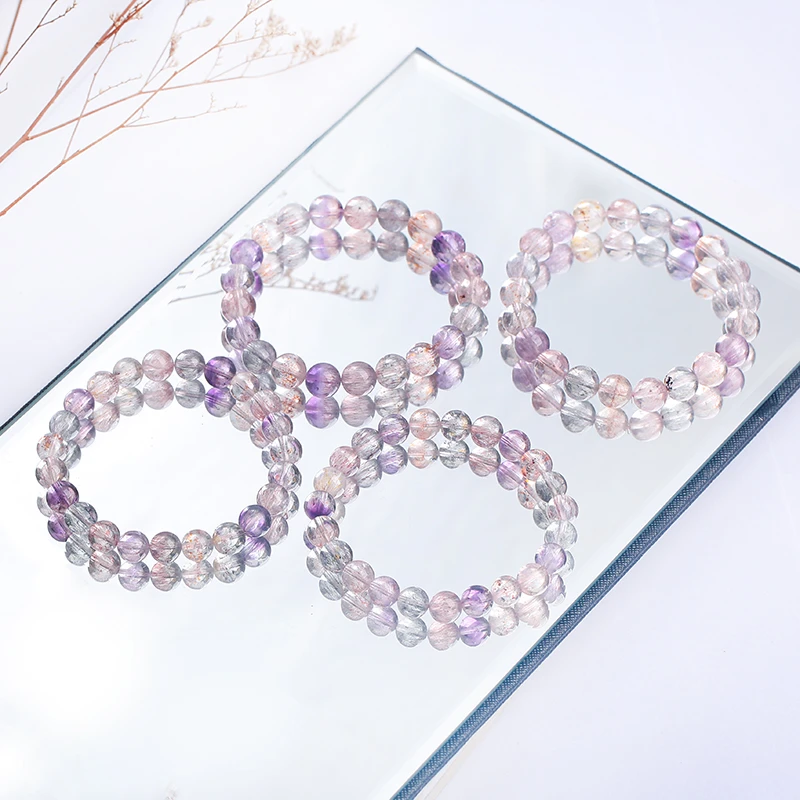 【水晶之都大圆】天然仙女超七水晶手链C013尺寸可选-多样性发其一