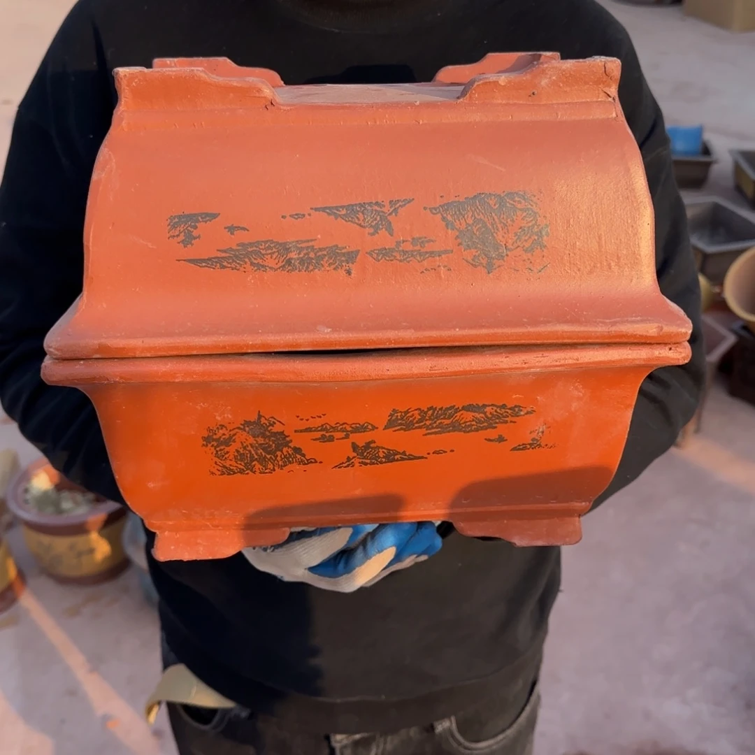 紫砂花盆口径26.18.10口径