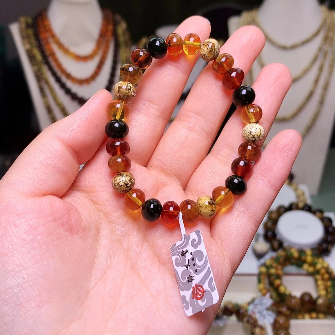 琥珀未镶嵌裸石8/多宝手串-74