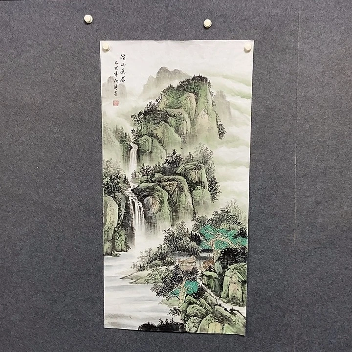 国画四尺山水一副