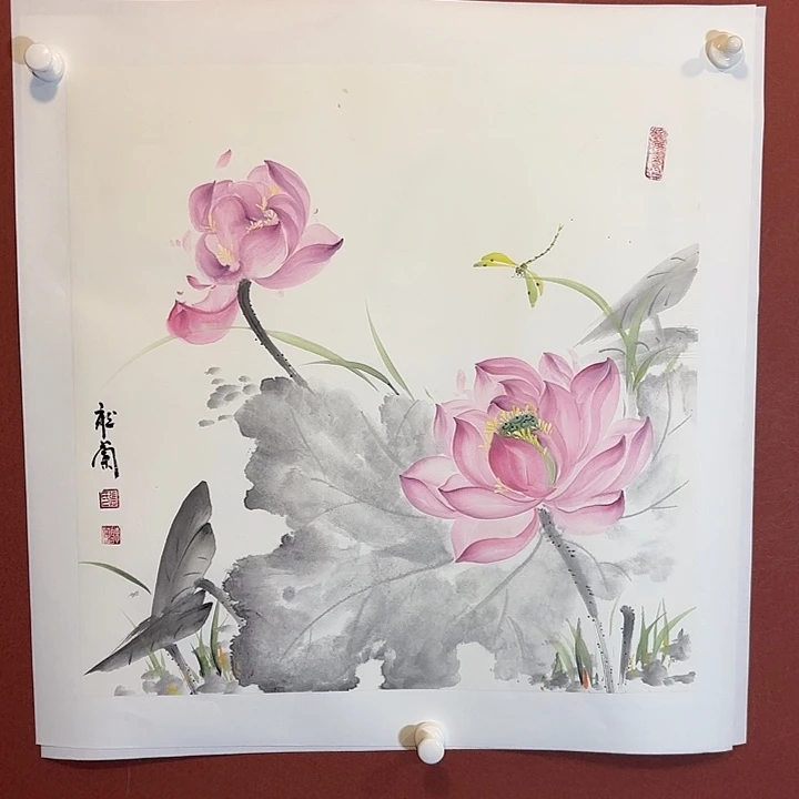 国画听兰老师花鸟