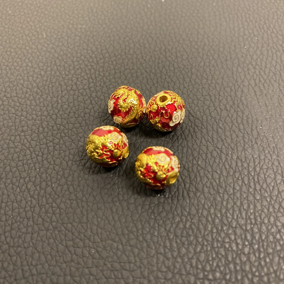 【溢美优选】074古法精工圆珠珐琅珠子1个