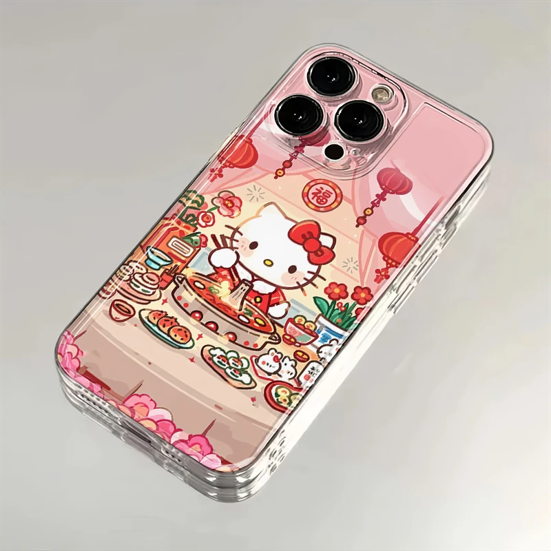 吃火锅凯蒂猫适用iPhone16小米15华为苹果14promax手机壳12太空MT