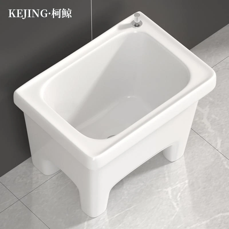 柯鲸阳台拖把池陶瓷拖布池洗地拖盆水池槽家用拖把盆卫生间落地式