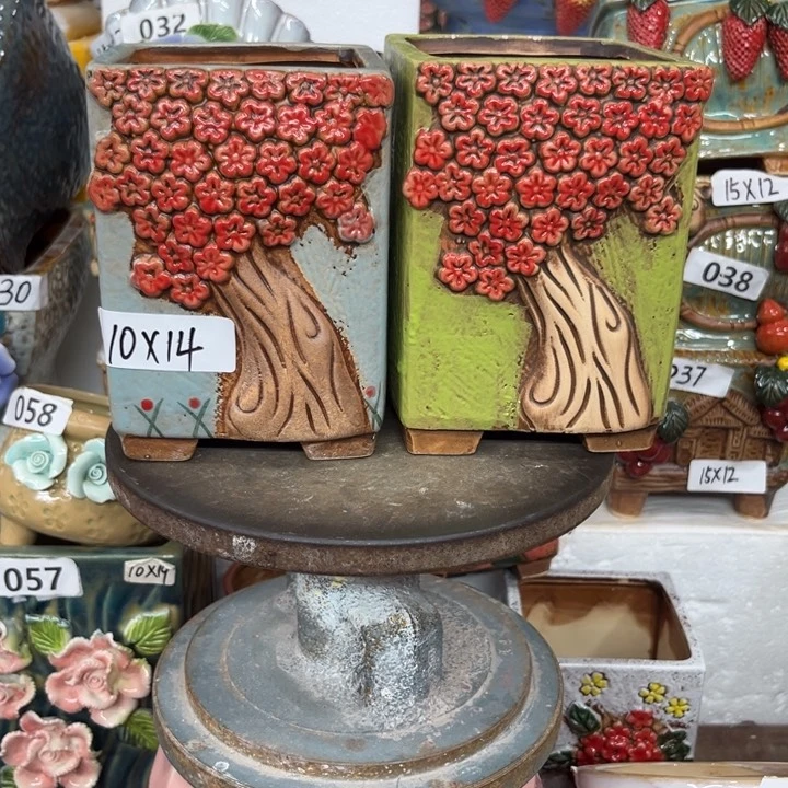 紫砂花盆粗陶材质多肉花盆