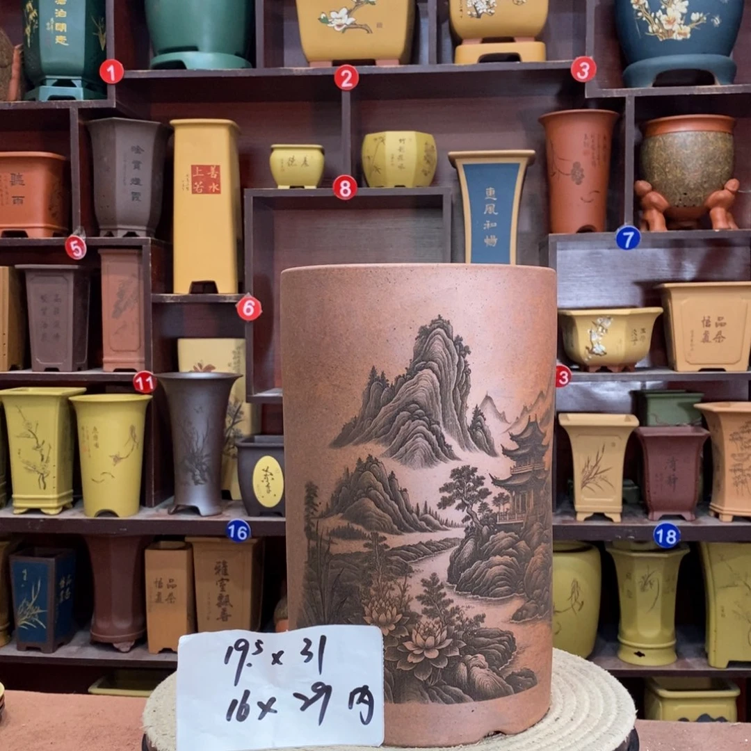 紫砂艺术紫砂花盆