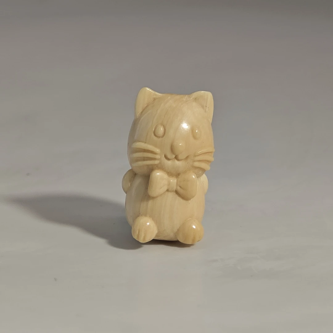 【文玩探宝】猛犸牙雕猫配饰22*12*11mm假一罚四W7104