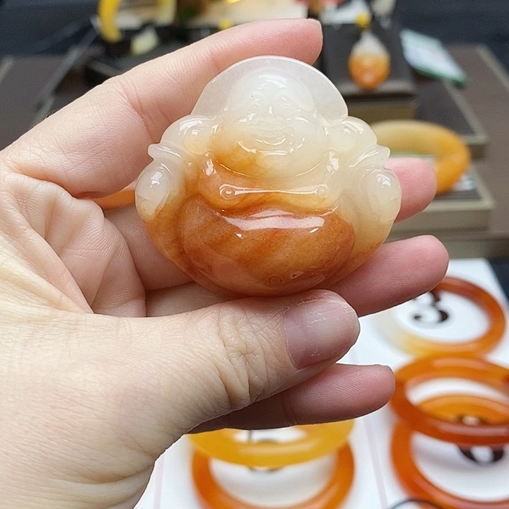 石英质玉（黄龙玉）未镶嵌吊坠