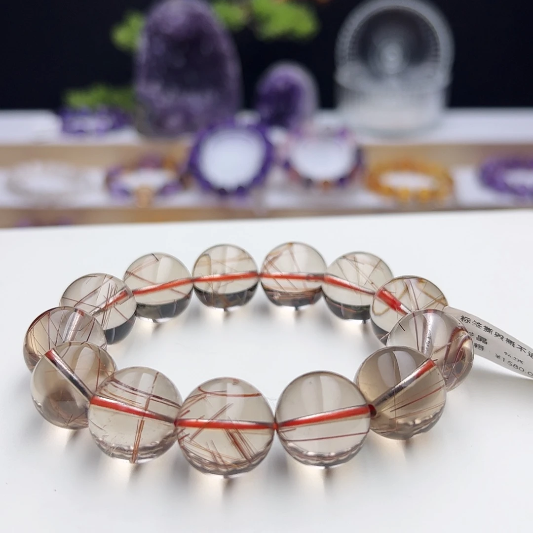 水晶手链未镶嵌铜发晶17.5mm96.2