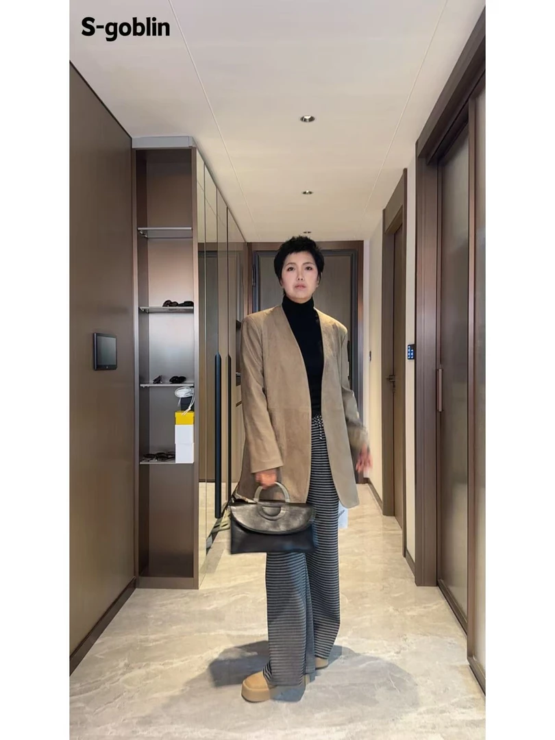S-goblin上衣女不易变形秋季百搭短外套时尚常规款休闲网红