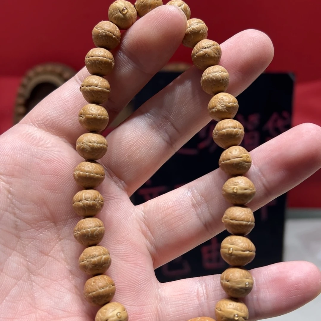 水***丝手串凤眼菩提10.5mm尼泊尔凤眼菩提实心飞碟手持