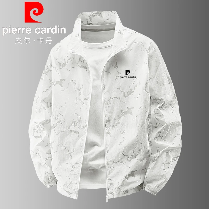 皮尔卡丹夏季防晒衣户外防紫外线冰丝立领外套薄款透气青年皮肤衣