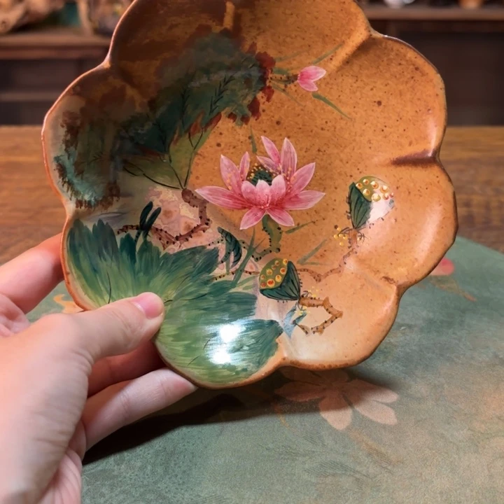 柴烧纯手工手绘陶瓷