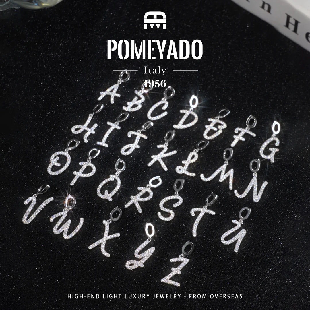 吊坠925银莫桑石 【二十六星】Pomeyado秋季新品轻奢字母吊坠F0095