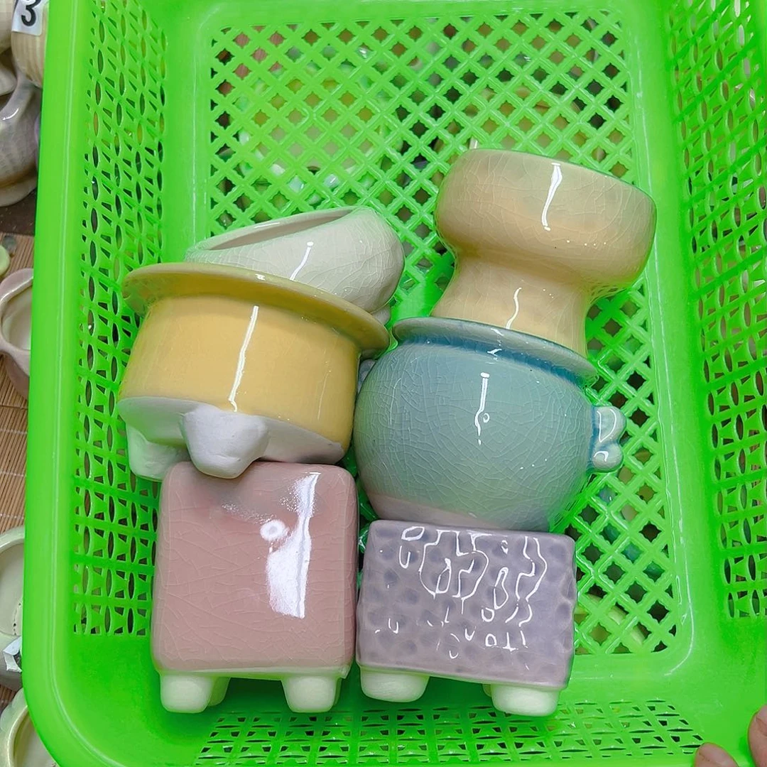 红陶陶瓷花盆当场满12包邮