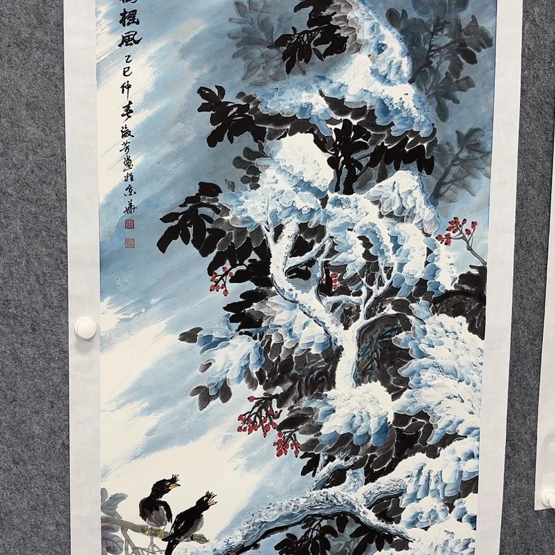 国画国画作品玉树摇风