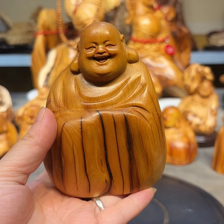 柏木太行崖柏弥勒佛