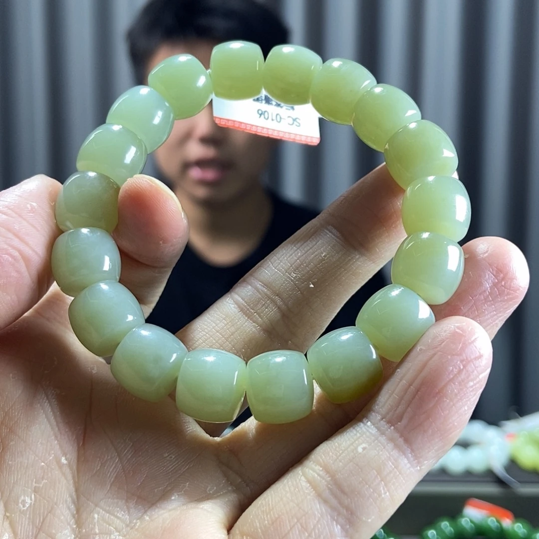 手串未镶嵌和田玉纯天然新疆和田玉卡12且末料