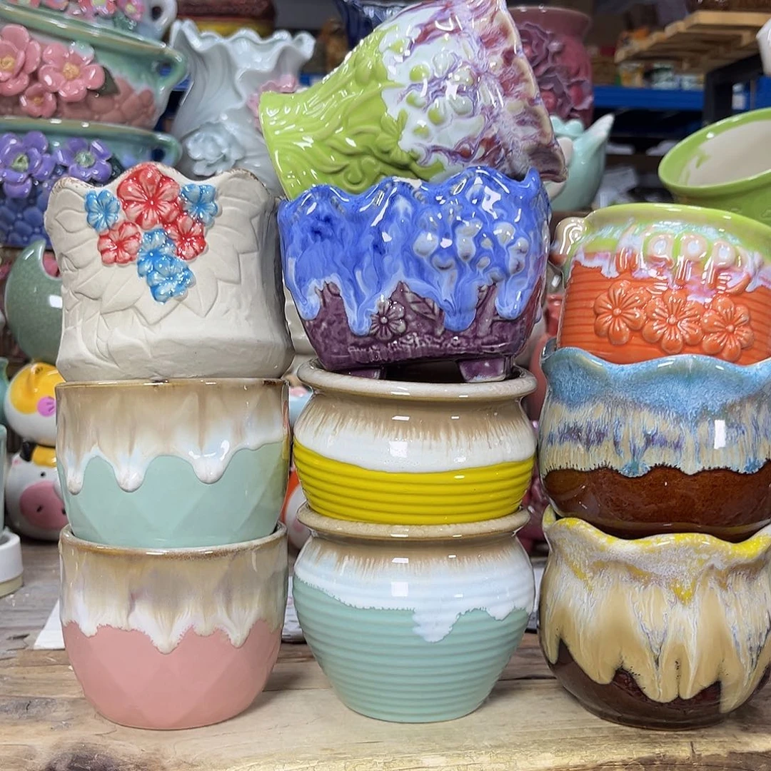 陶瓷陶瓷花盆特价上新口8-10厘米