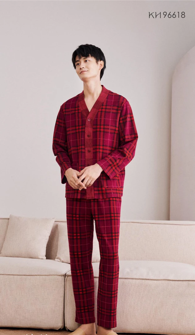 宽画经典格纹系列家居服96618