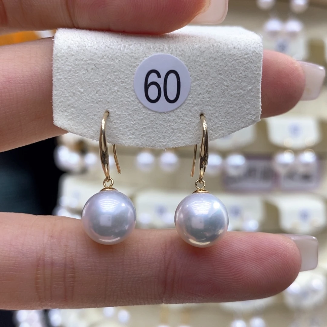 淡水珍珠耳饰18K金镶嵌