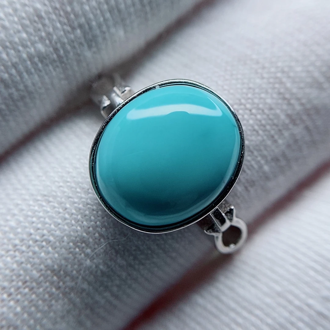 绿松石戒指银S925镶嵌
