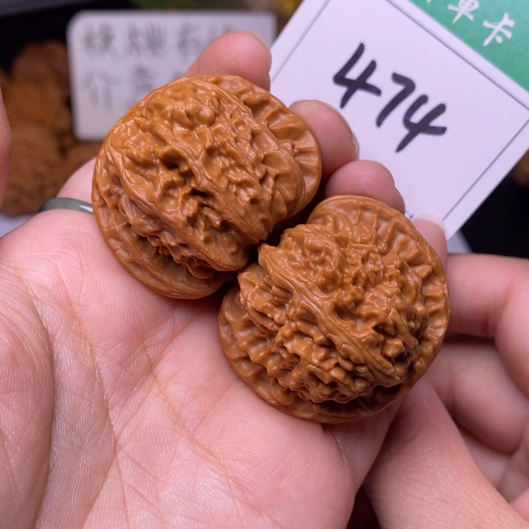 把件文玩核桃474白狮子3.8