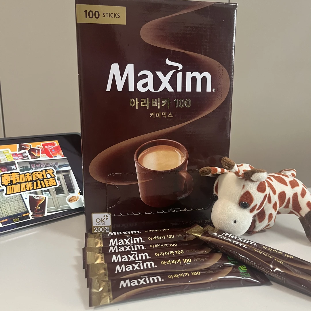 麦馨保真韩国原装进口麦馨阿拉比卡七分甜浓香速溶咖啡脱脂鲜牛奶