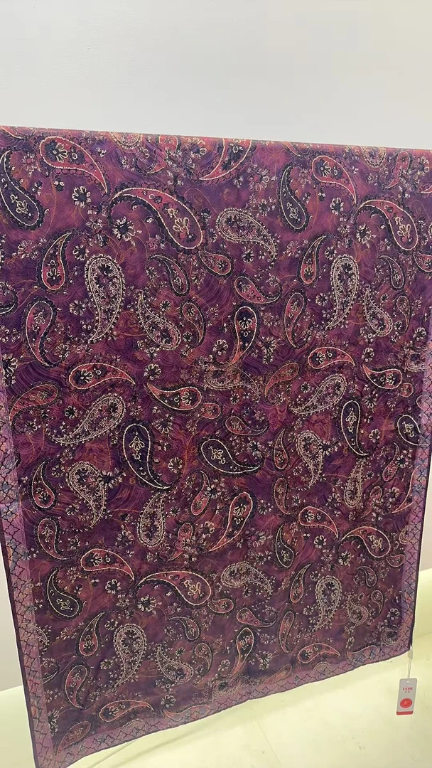 【腰果花】 高级感气质网红打卡必备丝巾围巾70*180尺寸