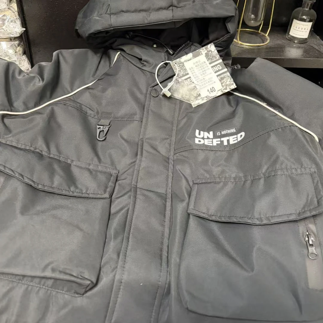 男童工装版黑色超厚外套