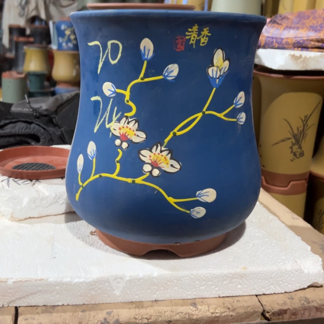 宜兴川阁紫砂花盆单个