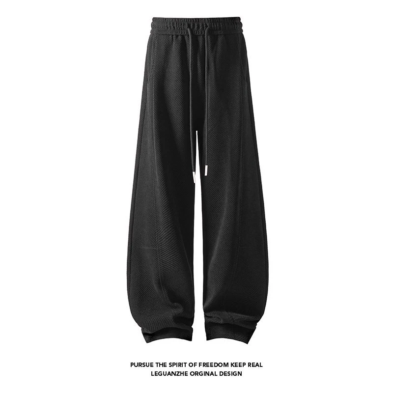 YNZ.XX休闲裤子男2025秋冬新款长裤宽松潮流百搭大码弯刀垂感长裤