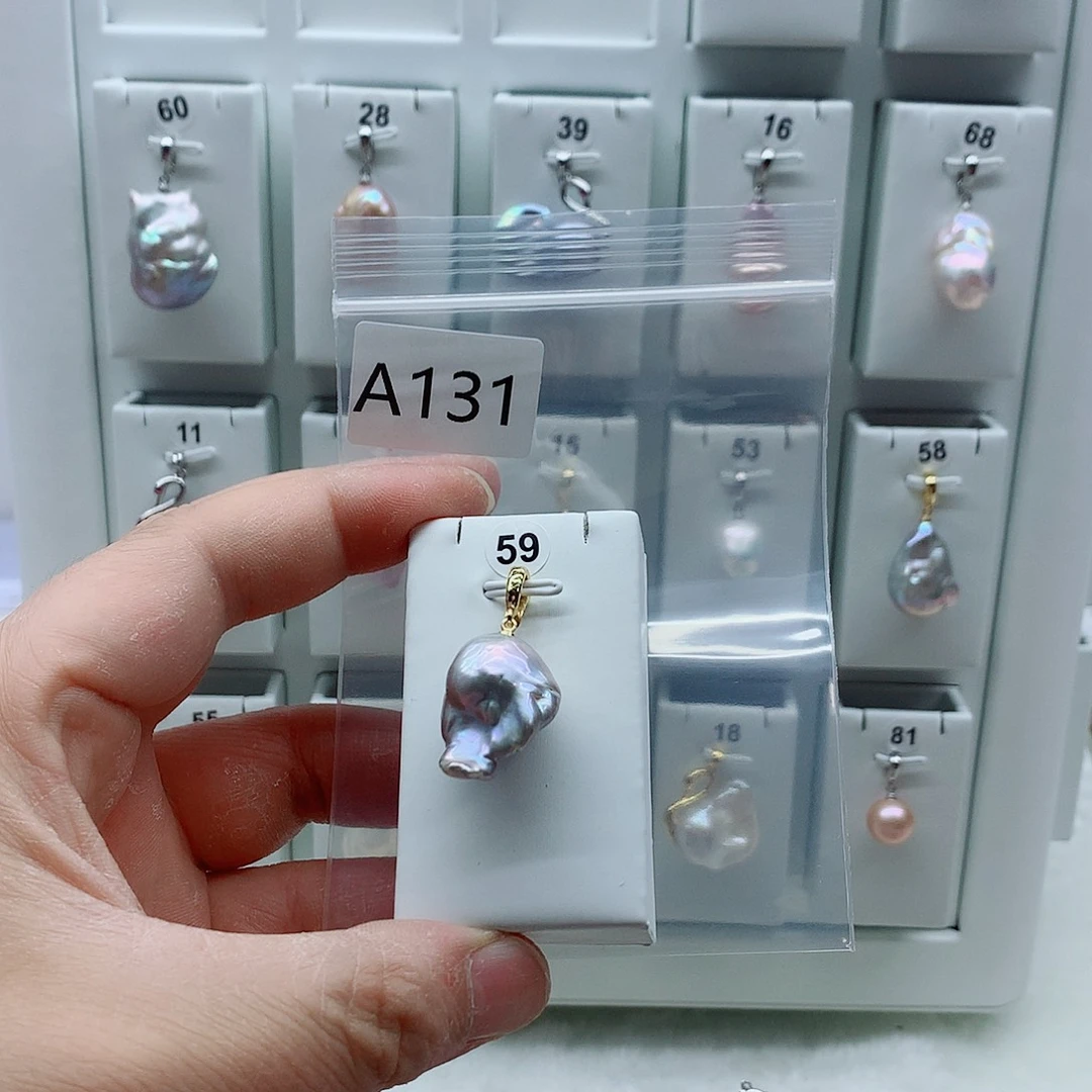 合金吊坠(不含链)淡水珍珠