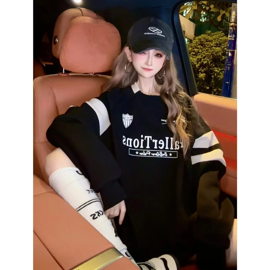 【INCC】2024早秋新款卫衣美式圆领字母设计感小众休闲上衣 y169