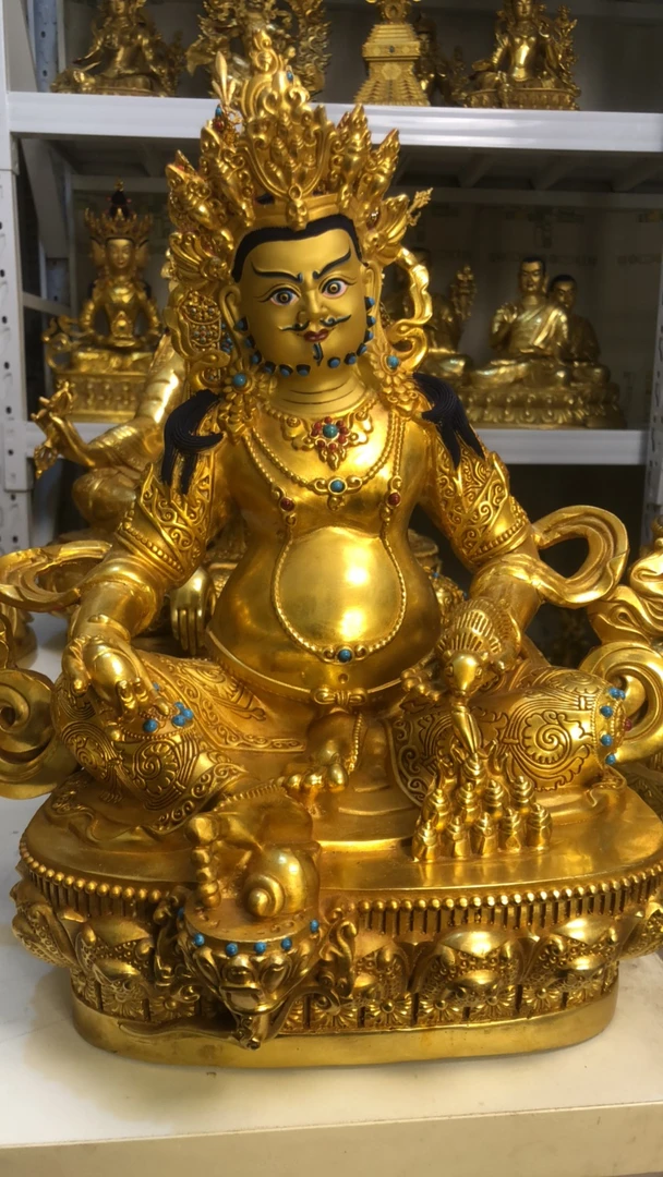 33公分黄财神黄铜材质