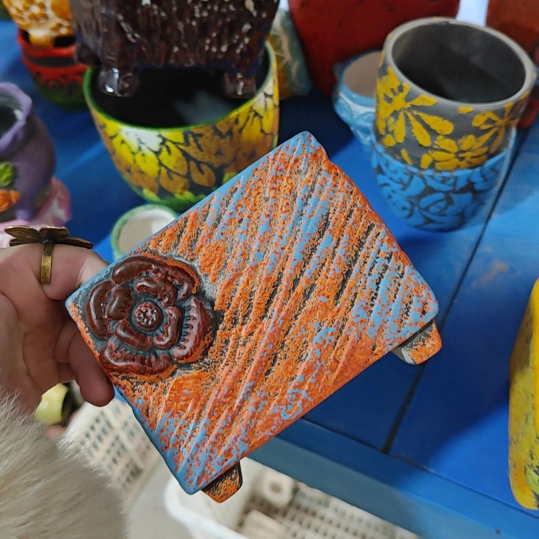 红陶吸水透气的白陶花盆凑满12发货