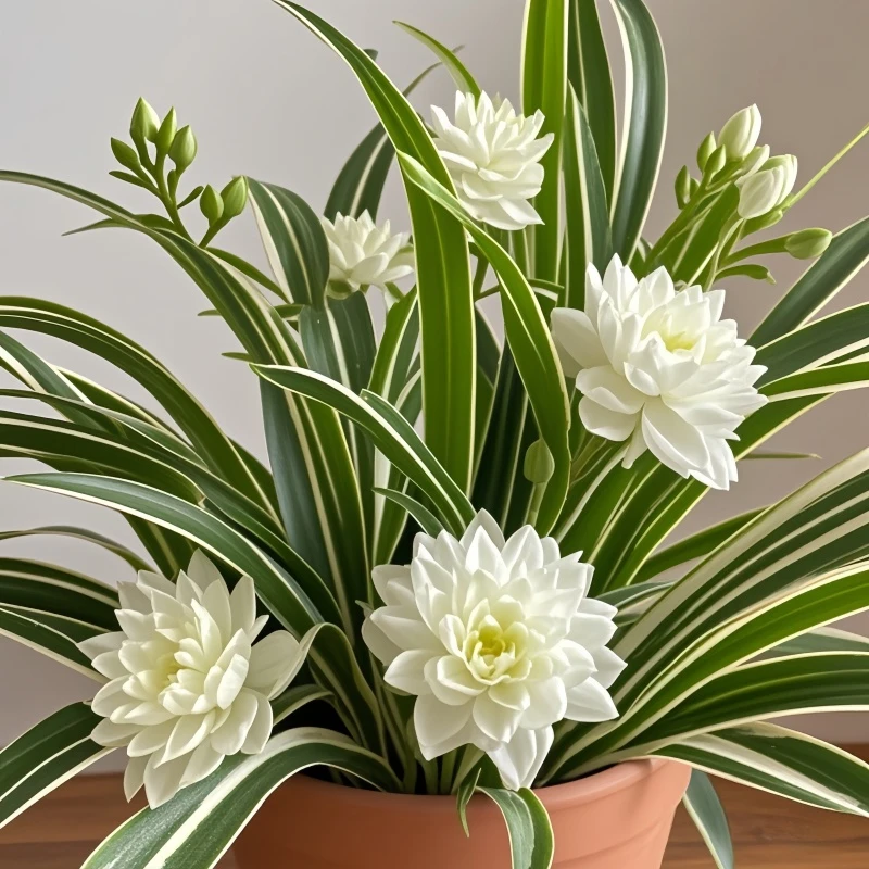 金心吊兰盆栽室内外耐寒热绿植大花浓香型花卉可水土培易活植物