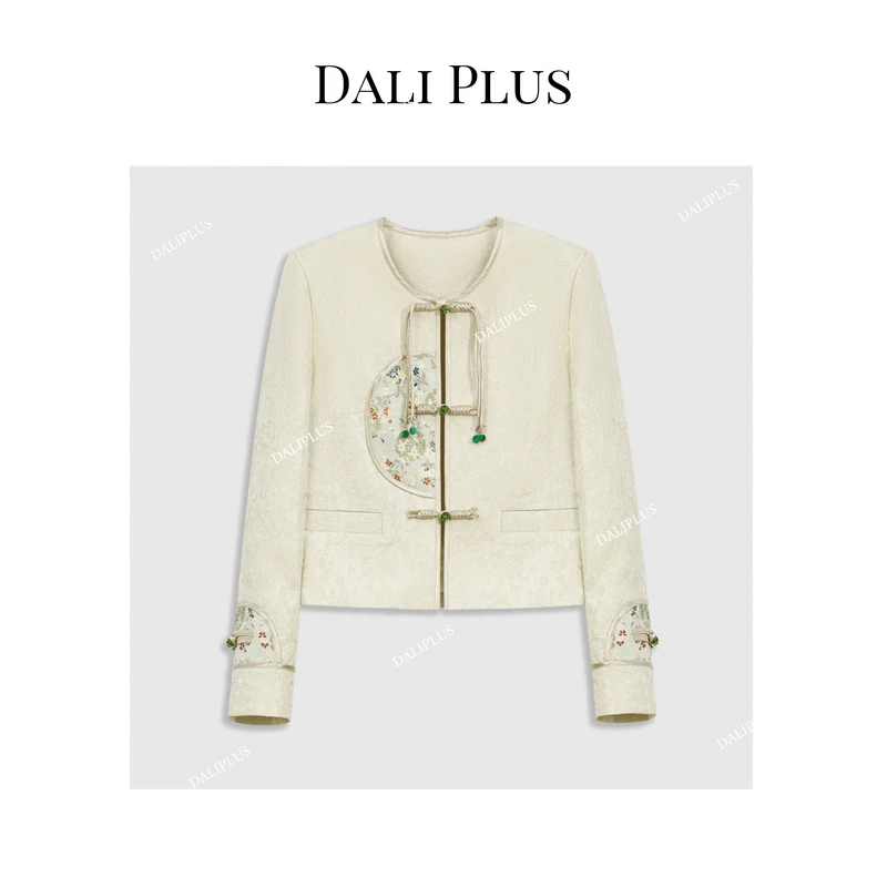DALI PLUS新国风新中式复古盘扣时尚设计半圆形上衣外套-D4SS0008