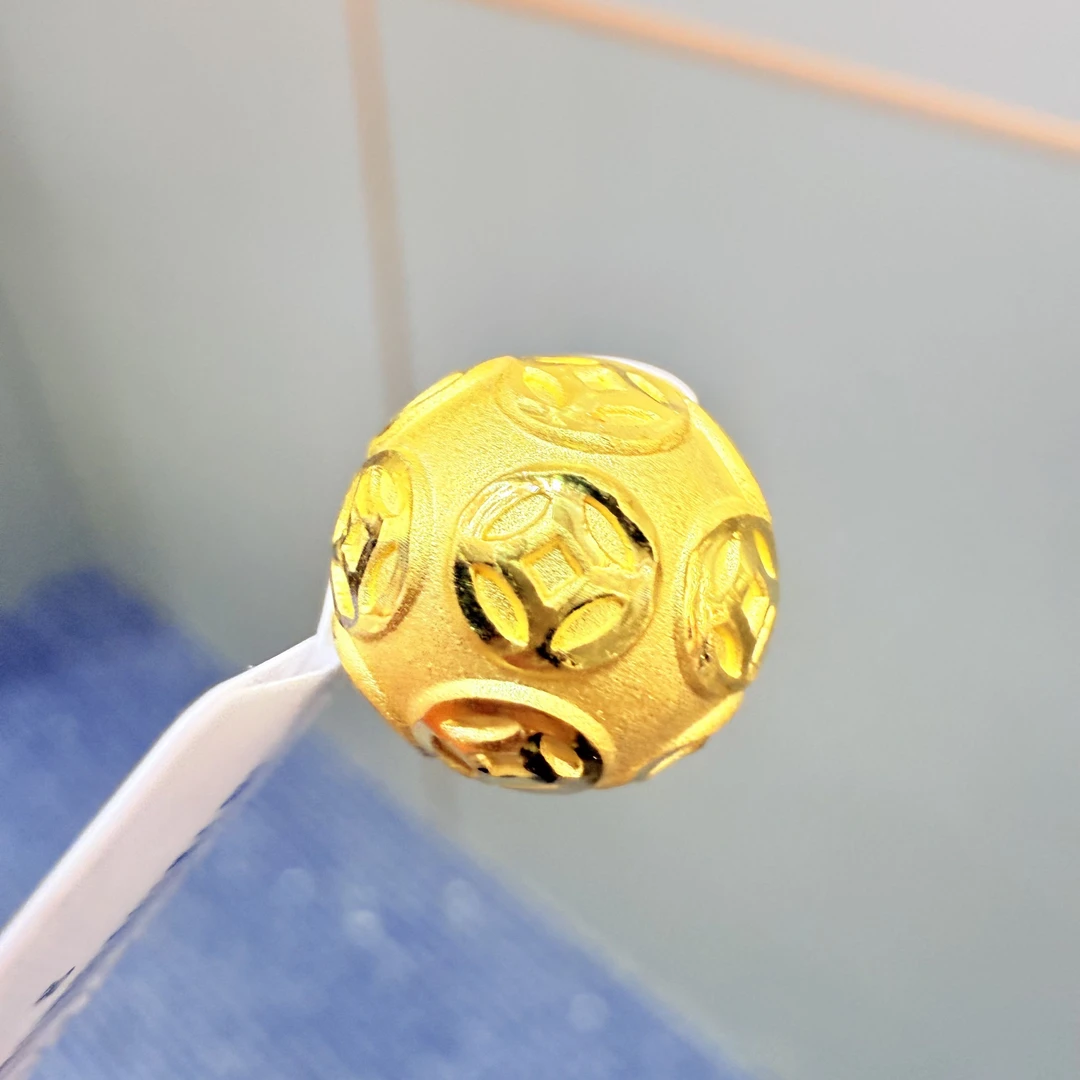 【莹莹专享】足金999 铜币球GP    1.18纳金添福