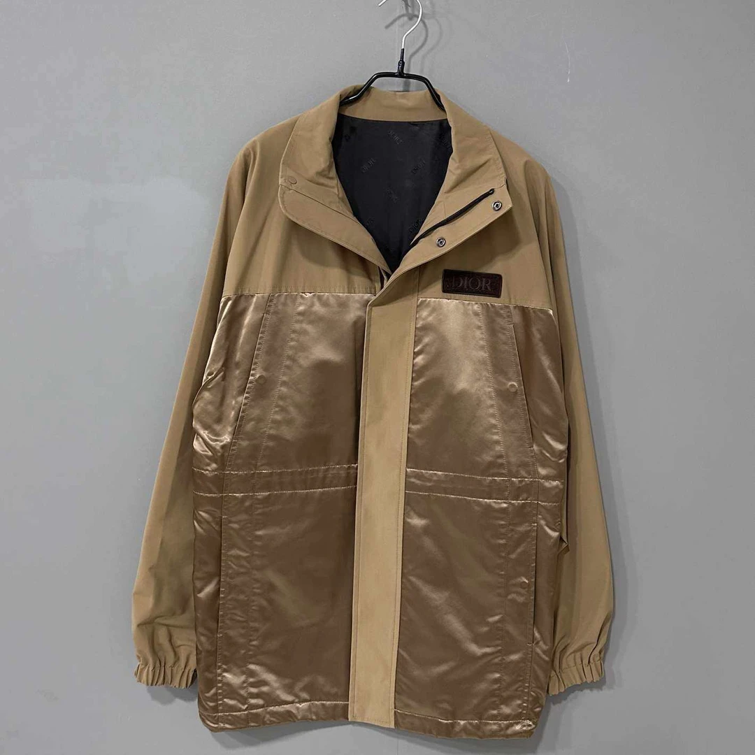 99新 DIOR/迪奥 拼接抽绳风衣外套/44码/36972