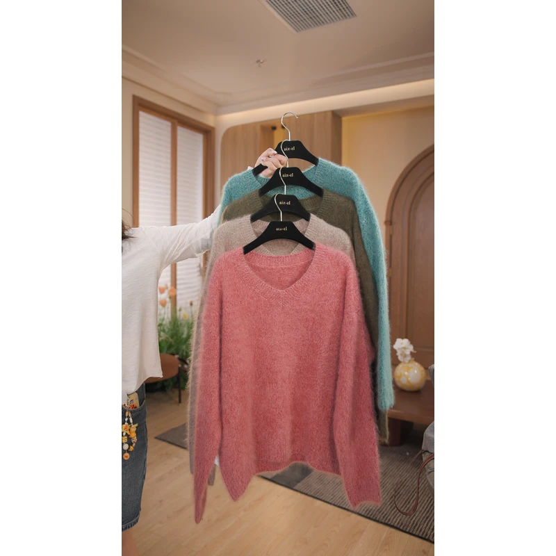【暖叙时光】100%绵羊毛气质毛衣舒适秋季新款时尚百搭毛衣