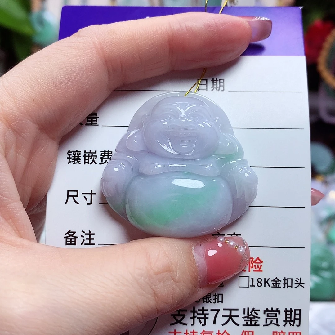 翡翠未镶嵌颈饰佛公08