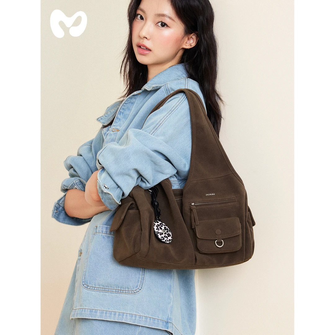 麦米可Mcmiko【复古芭蕾2.0】原创韩系秋冬25托特通勤单肩包hobo