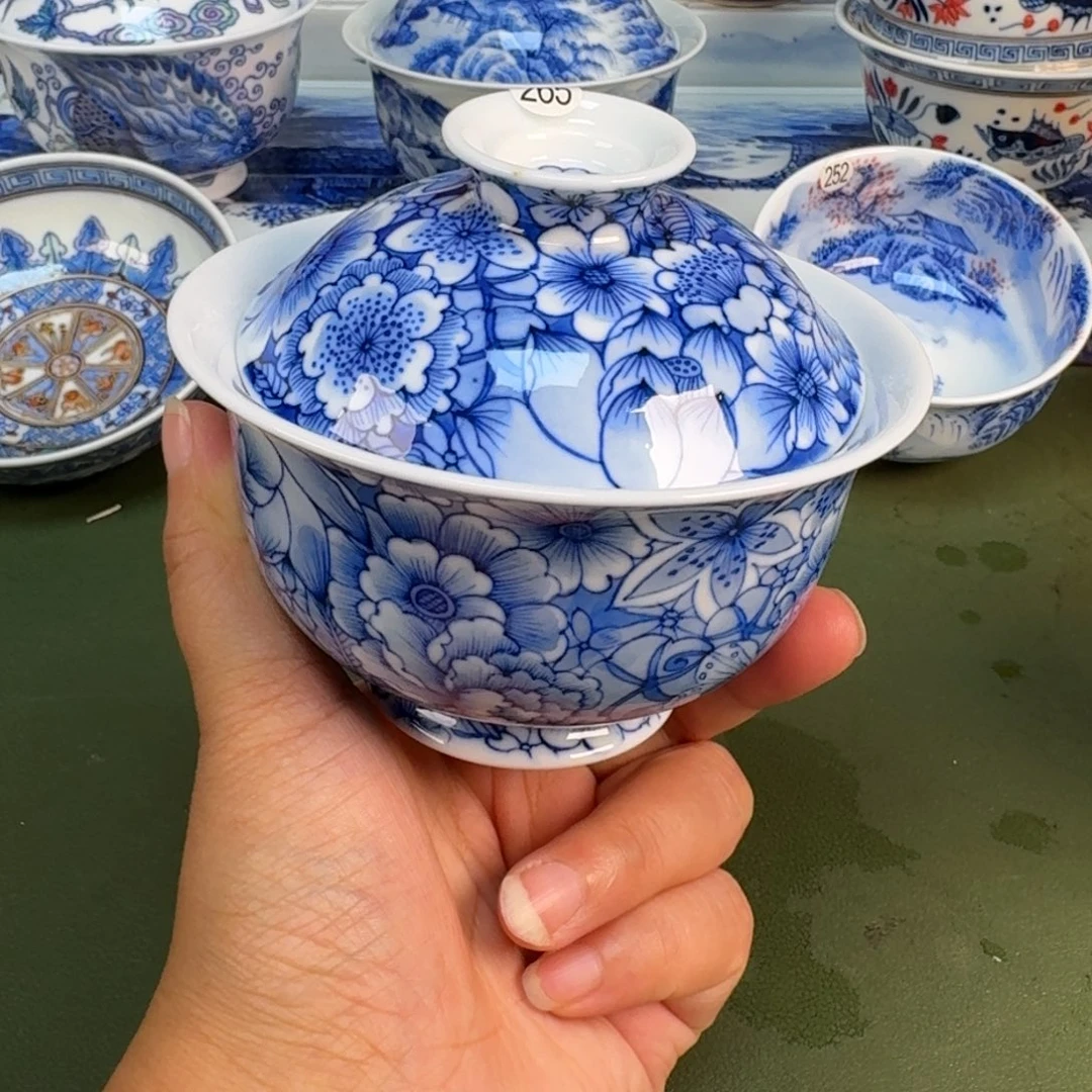 景德镇纯水绘茶具圆圆265