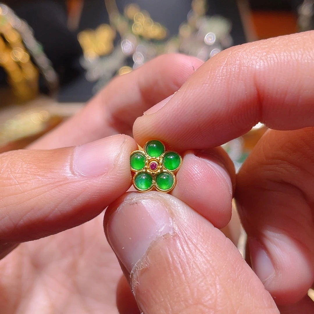 翡翠吊坠(不含链)银S925镶嵌