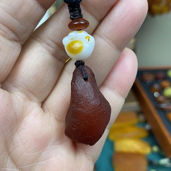 蜜蜡未镶嵌裸石钥匙扣