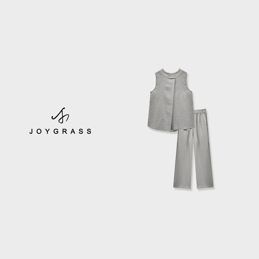 AJOYGRASS【素缄涟漪】 通勤极简风无袖套装 TZ-05556